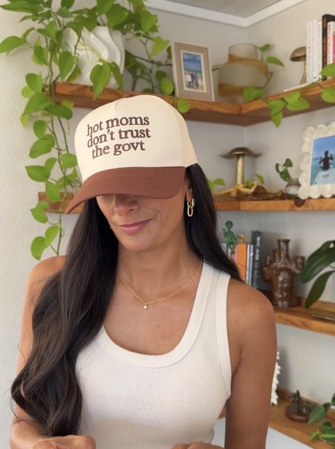 Aneesa in a trucker hat